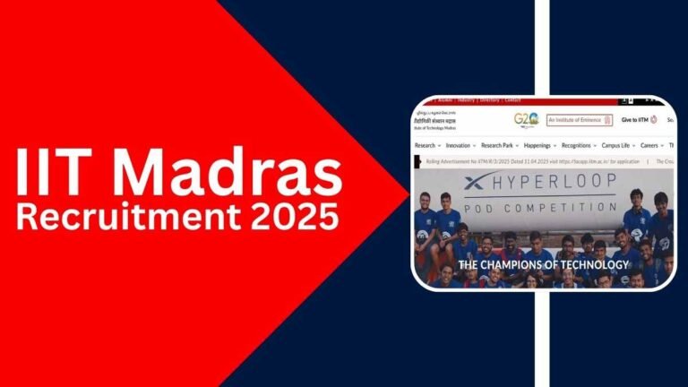 IIT Madras Recruitment 2025