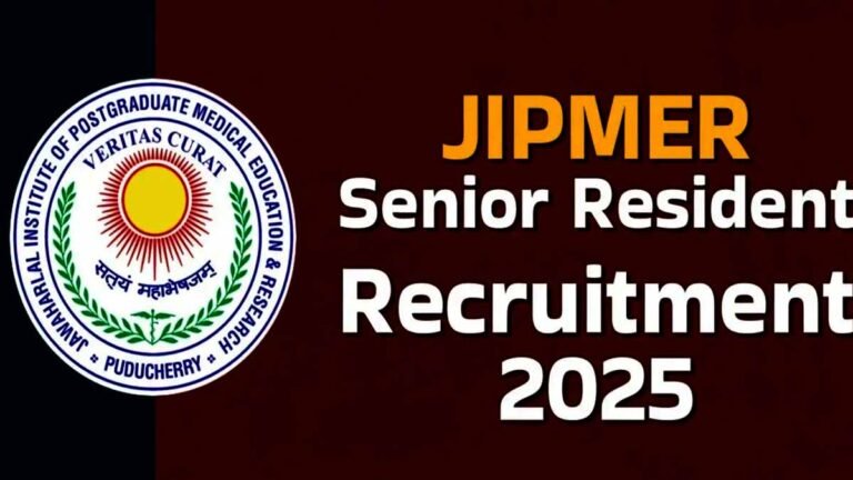 JIPMER Recruitment 2025