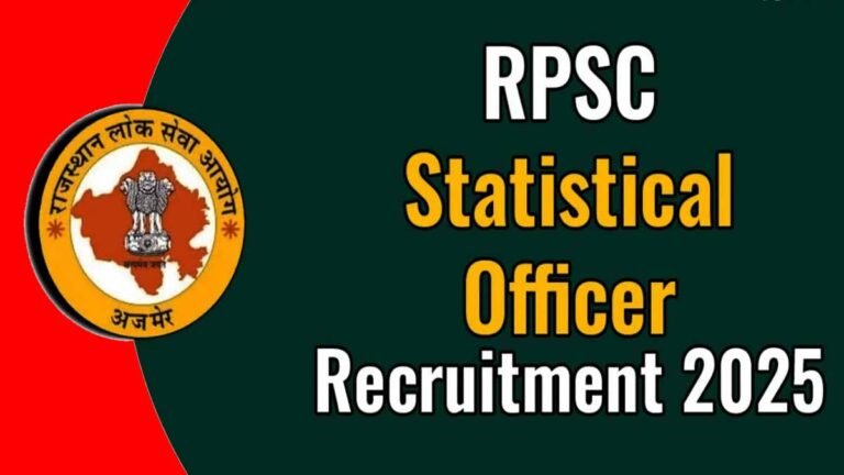 RPSC SO Recruitment 2025