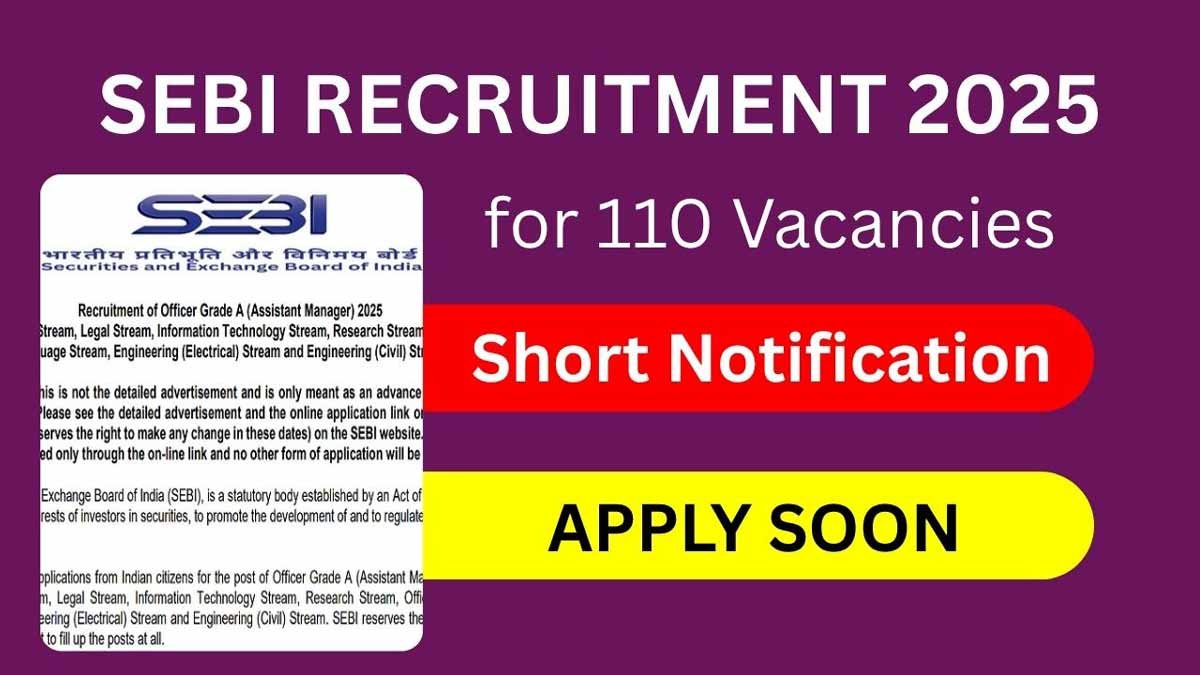 SEBI RECRUITMENT 2025