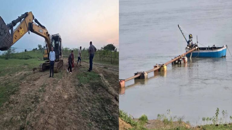 चेन माउंटेन मशीन और बोट जब्त आरंग