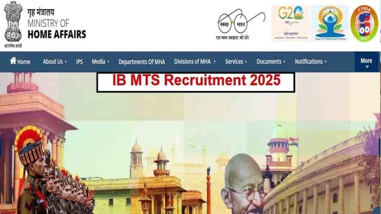 IB MTS Recruitment 2025