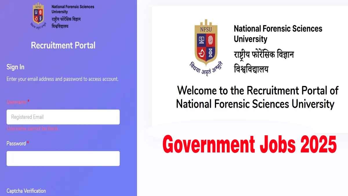 NFSU Recruitment 2025