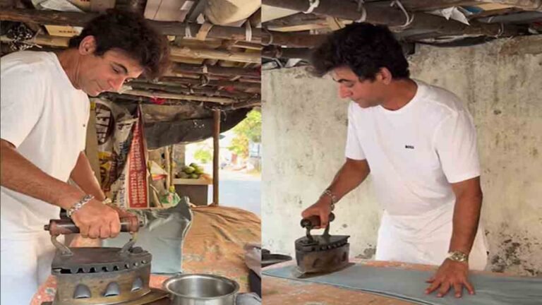 Sunil Grover Ironing Clothes Viral Video