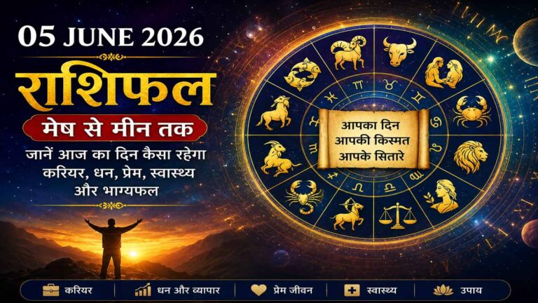 05 June 2026 Rashifal in Hindi: मेष से मीन तक सभी राशियों का विस्तृत दैनिक राशिफल