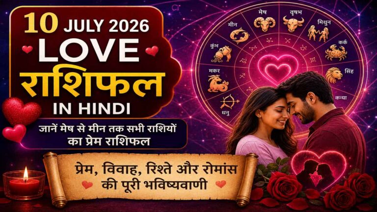 10 July 2026 Love Rashifal in Hindi: जानें आज आपके प्रेम जीवन में क्या रहेगा खास
