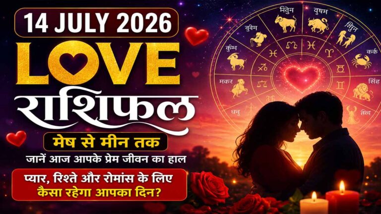 14 July 2026 Love Rashifal in Hindi: आज प्रेम जीवन में किस राशि की चमकेगी किस्मत, जानें मेष से मीन तक का लव राशिफल