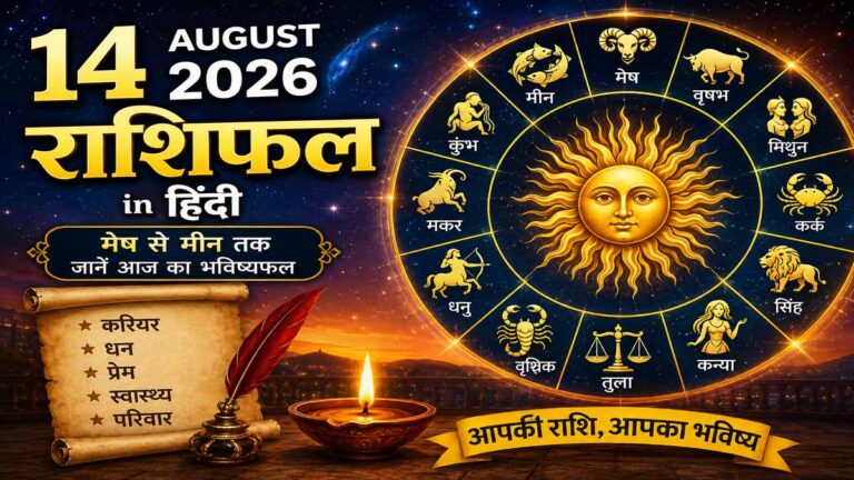 14 August 2026 Rashifal in Hindi: मेष से मीन तक जानें आज का राशिफल 1 14 August 2026 Rashifal in Hindi: मेष से मीन तक जानें आज का राशिफल