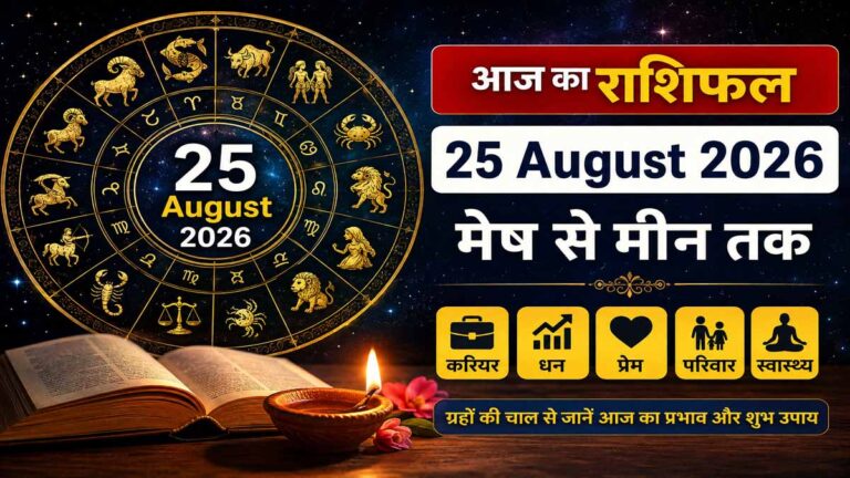 25 August 2026 Rashifal in Hindi: मेष से मीन तक जानें आज का भविष्यफल
