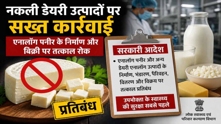 Analog Paneer Ban: अब नहीं बिकेगा नकली पनीर, सरकार ने जारी किए सख्त आदेश 1 Analog Paneer Ban: अब नहीं बिकेगा नकली पनीर, सरकार ने जारी किए सख्त आदेश