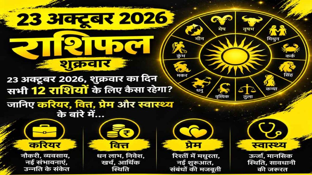 Aaj Ka Rashifal 23 October 2026 Aaj Ka Rashifal 23 October 2026