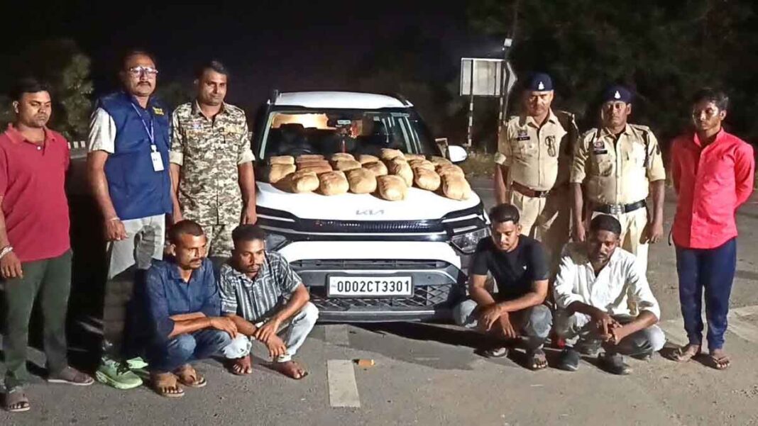 Ganja case Singhoda कार से गांजा तस्करी
